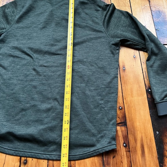 Under Armour Men’s Medium 1/4 Zip Fleece Green Heathered Pullover Activewear - Picture 11 of 11